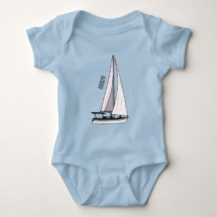 Tecknad för segelbåt t shirt