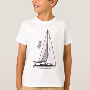 Tecknad för segelbåt t shirt