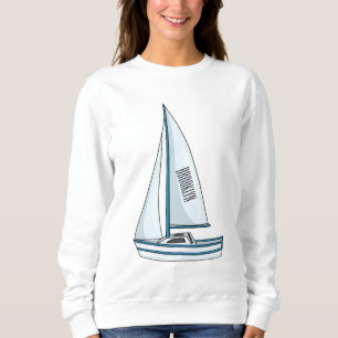 Tecknad för segelbåt t shirt