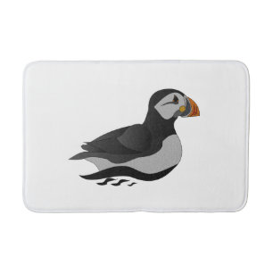 Tecknad för skadlig atlantisk Puffin Swimming Badrumsmatta
