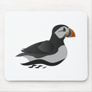 Tecknad för skadlig atlantisk Puffin Swimming Musmatta