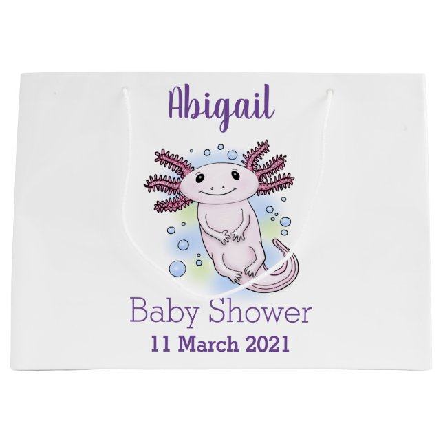 Tecknad för skadlig rosa med axolotl (Framsidan)