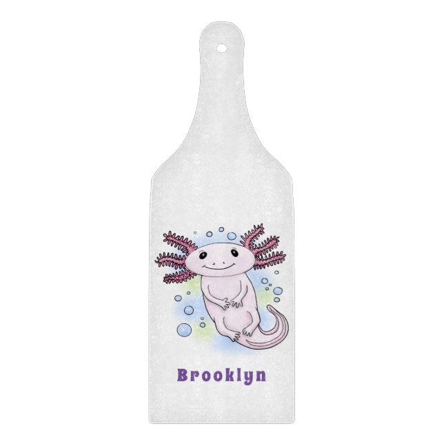 Tecknad för skadlig rosa med axolotl (Framsidan)