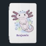 Tecknad för skadlig rosa med axolotl iPad mini skydd<br><div class="desc">Jag kärlek axolotls! Den här söta mexikanska vandrande fiskens tecknad är både lycklig och roligt.</div>
