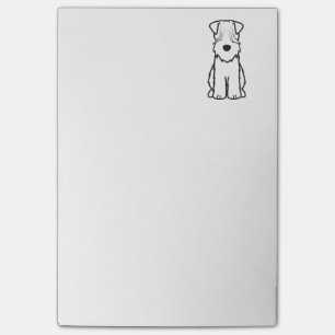 Tecknad för Softcoated Wheaten Terrierhund Post-it Block