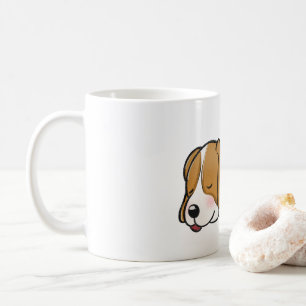 Tecknad för sömnad av beagle kaffemugg