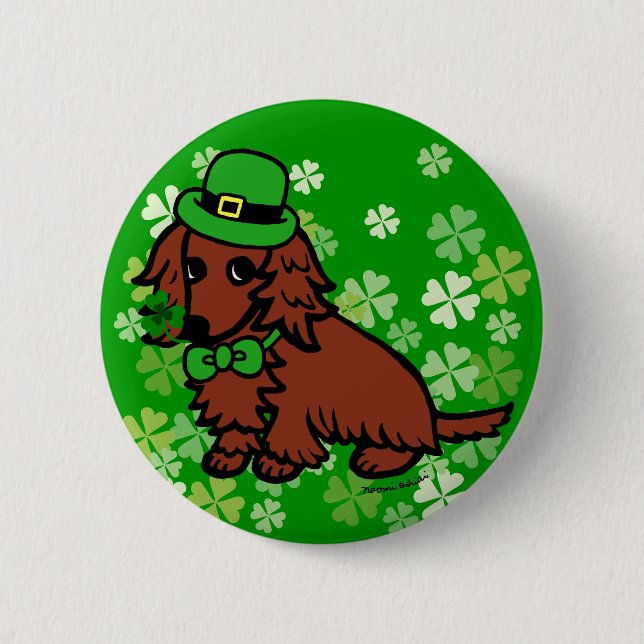 Tecknad för St Patrick dagtax Knapp (Framsida)