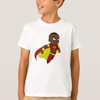 Tecknad för superhjälte tee shirt