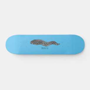 Tecknad för svart fläckig moray mini skateboard bräda 18,5 cm