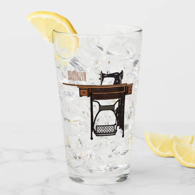 Tecknad för sydd maskin glaskopp (Framsida Ice)