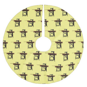 Tecknad för sydd maskin julgransmatta borstad polyester