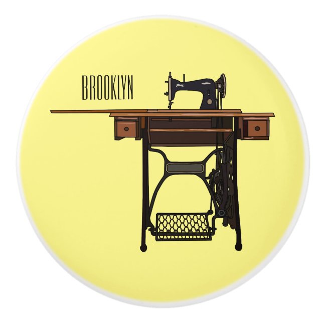 Tecknad för sydd maskin knopp (Framsidan)