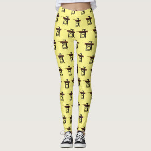 Tecknad för sydd maskin leggings