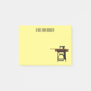 Tecknad för sydd maskin post-it block