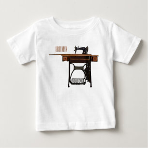 Tecknad för sydd maskin t shirt