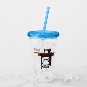 Tecknad för sydd maskin take away mugg