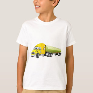 Tecknad för Tanker-släpfordon med påfyllningsGult T-shirt