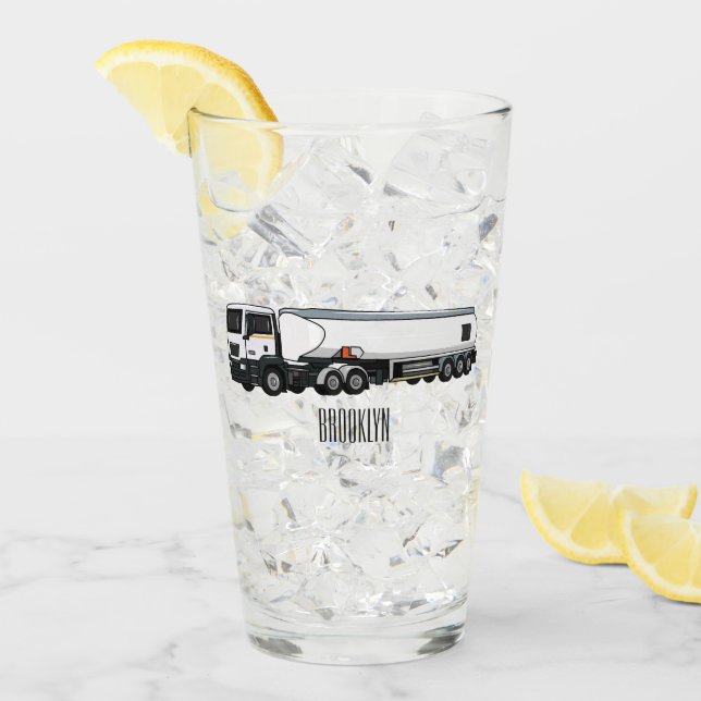 Tecknad för tankerbränsletransport med lastbil glaskopp (Framsida Ice)