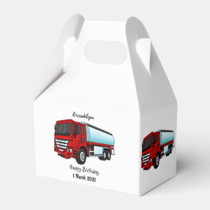 Tecknad för tankerbränsletransport med lastbil presentaskar