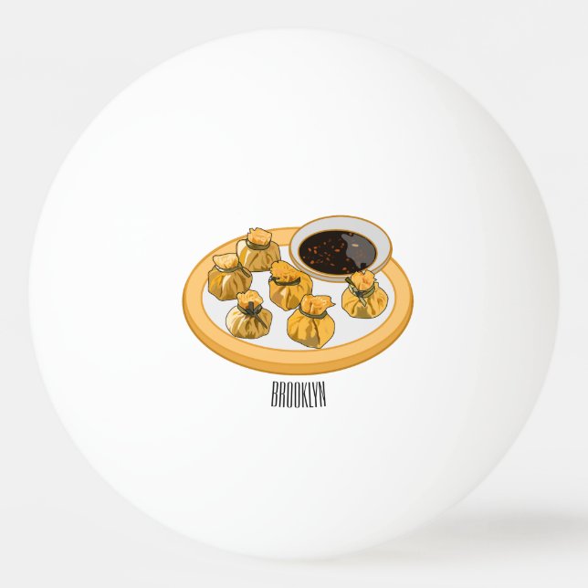 Tecknad för thailändska räkor pingisboll (Framsidan)