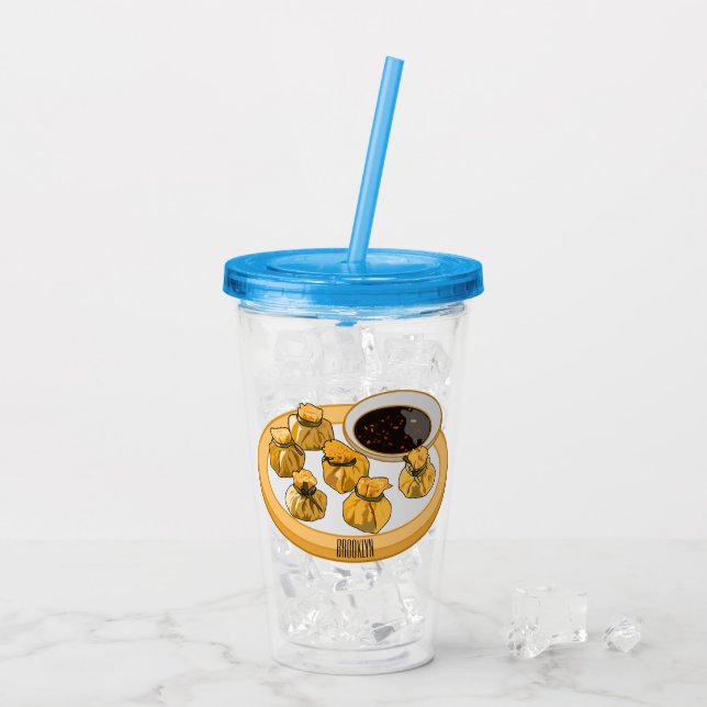Tecknad för thailändska räkor take away mugg (Baksida Ice)
