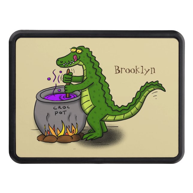 Tecknad för tillagning av grönt alligator dragkroksskydd (Framsidan)