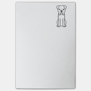 Tecknad för tjurboxarehund post-it block