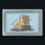 Tecknad för tjuvborrmaskin<br><div class="desc">Denna tjur gör sin egen jordens flytta och kör en bulldozer i roligt tecknad stil.</div>