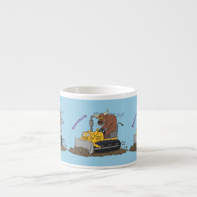 Tecknad för tjuvborrmaskin espressomugg (Framsidan)