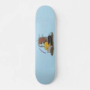Tecknad för tjuvborrmaskin mini skateboard bräda 18,5 cm