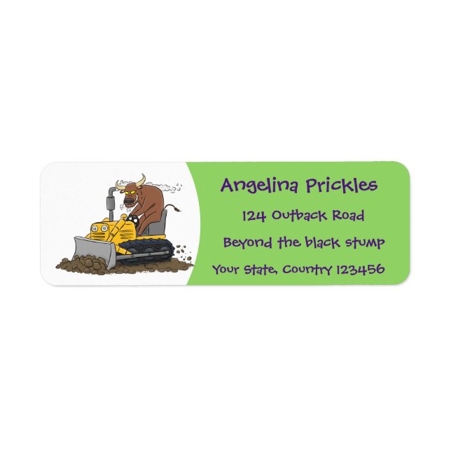 Tecknad för tjuvborrmaskin returadress etikett (Framsidan)