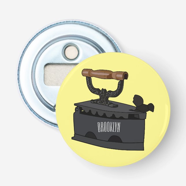 Tecknad för träkol järn flasköppnare (Framsidan)