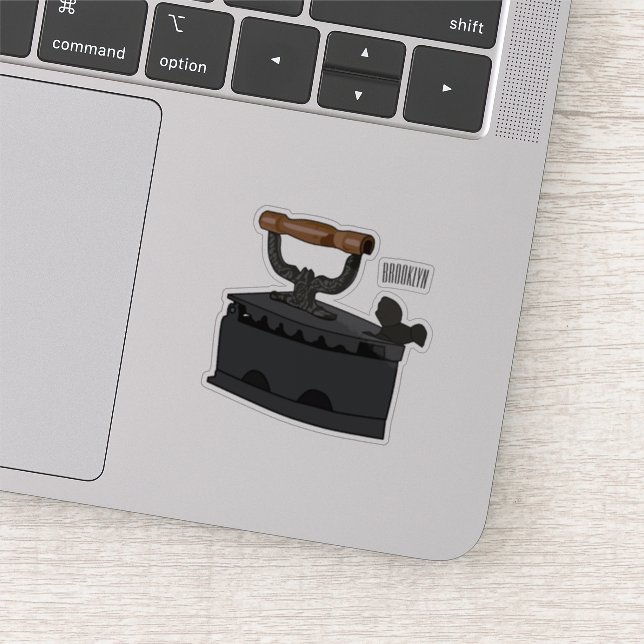 Tecknad för träkol järn klistermärken (Detalj)