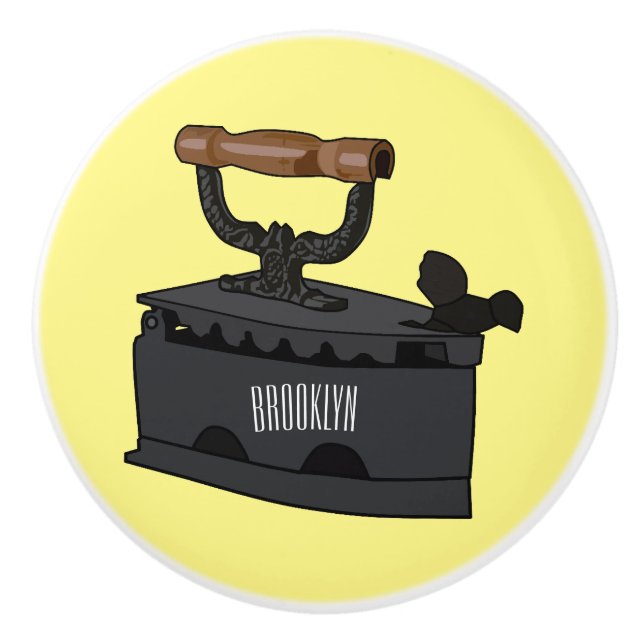 Tecknad för träkol järn knopp (Framsidan)