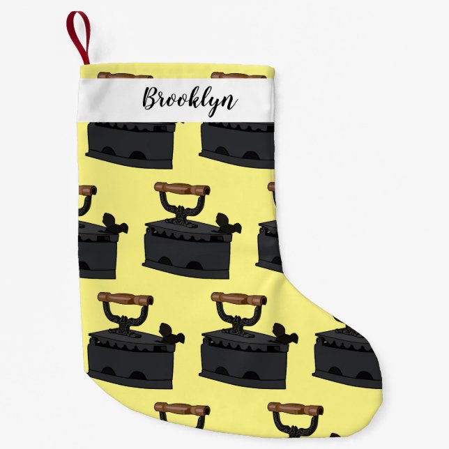 Tecknad för träkol järn liten julstrumpa (Framsidan)