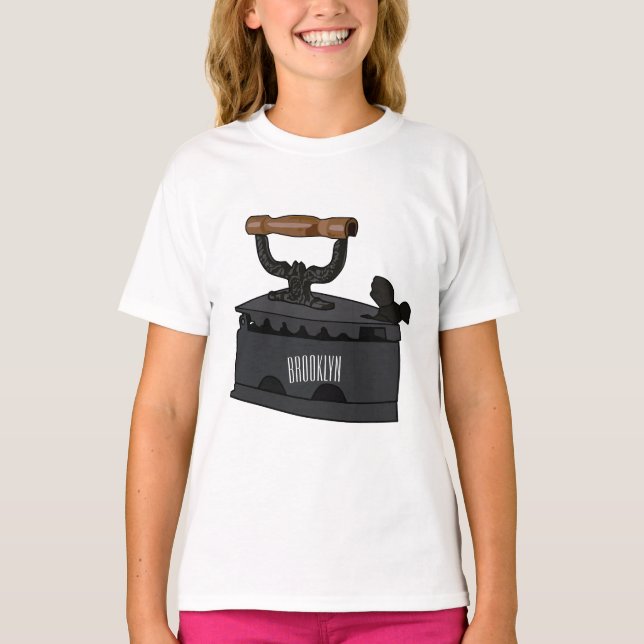 Tecknad för träkol järn t shirt (Framsida)