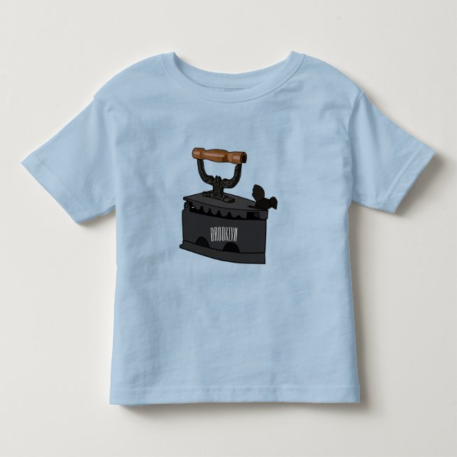 Tecknad för träkol järn t shirt (Framsida)