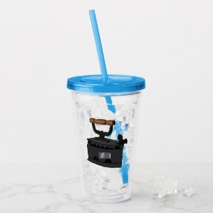 Tecknad för träkol järn take away mugg