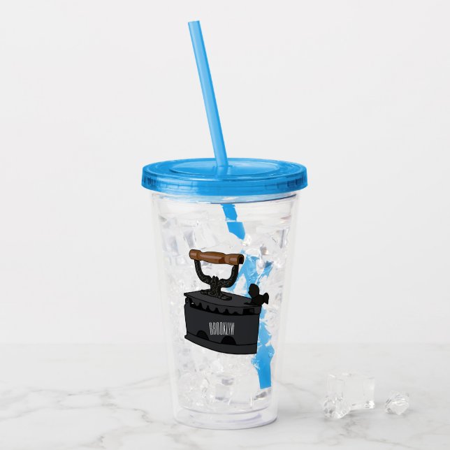 Tecknad för träkol järn take away mugg (Framsida Ice)