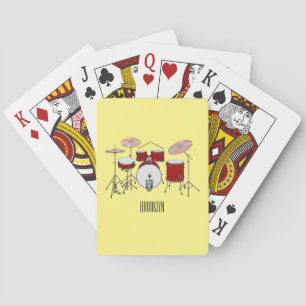 Tecknad för trumsats illustration casinokort