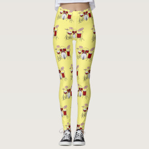 Tecknad för trumsats illustration leggings