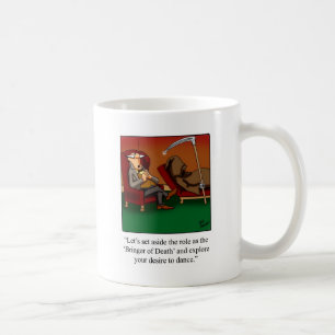 Tecknad för tunn grimåtergivning kaffemugg