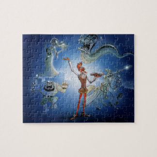 Tecknad för universitetslärareQuixote Jigsaw Pussel