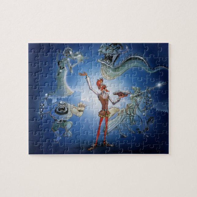 Tecknad för universitetslärareQuixote Jigsaw Pussel (Horisontell)