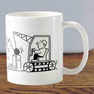 Tecknad för uppköpskontraktor kaffemugg