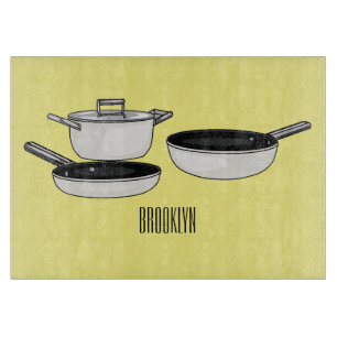 Tecknad för uppsättningar av cookware