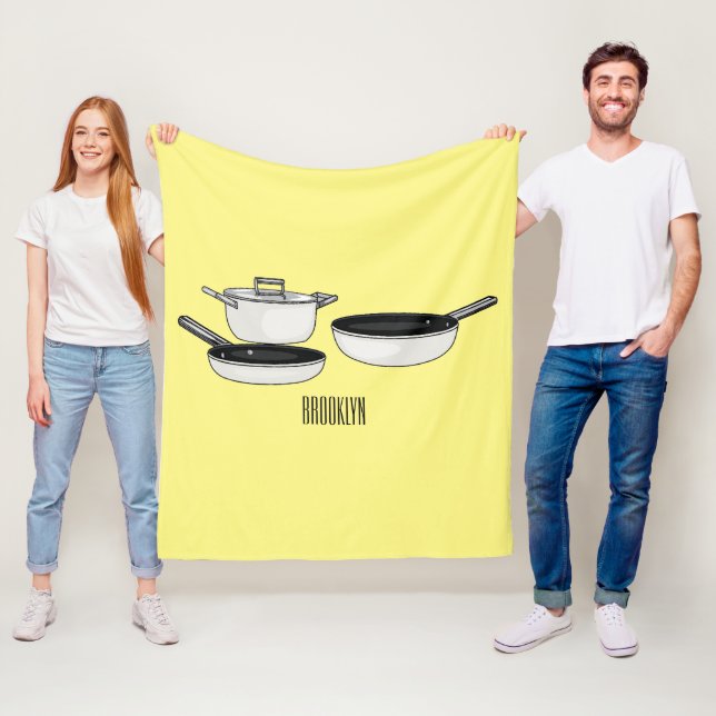 Tecknad för uppsättningar av cookware fleecefilt (På plats)