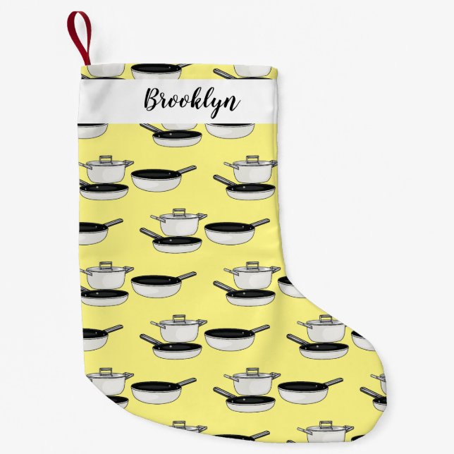 Tecknad för uppsättningar av cookware liten julstrumpa (Framsidan)