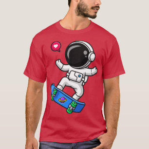 Tecknad för uppspelning av matbord för kute astron t shirt
