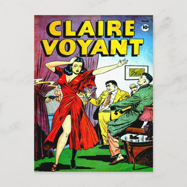 Tecknad för vackra flickor och kloka killar vykort (Framsida)